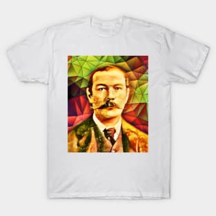 Arthur Conan Doyle Snow Portrait | Arthur Conan Doyle Artwork 9 T-Shirt